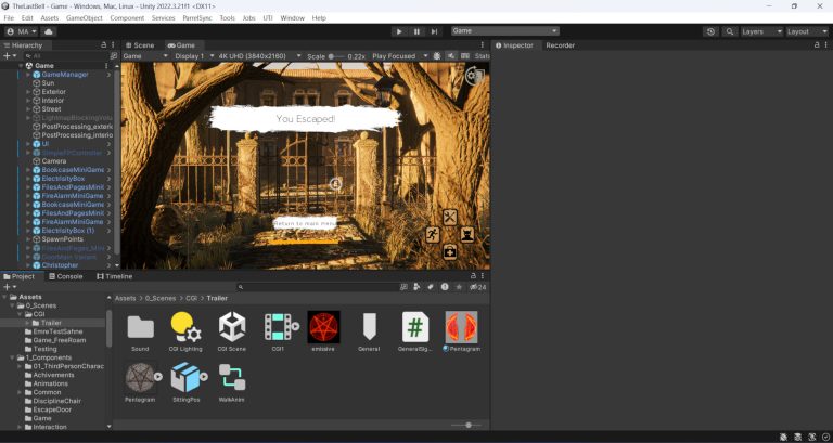Unity Game Developing Screenshoot